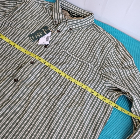 Outdoor Life Explorer Mens Button Up Striped/Plaid Shirt UPF 30 XXL - Picture 6 of 9